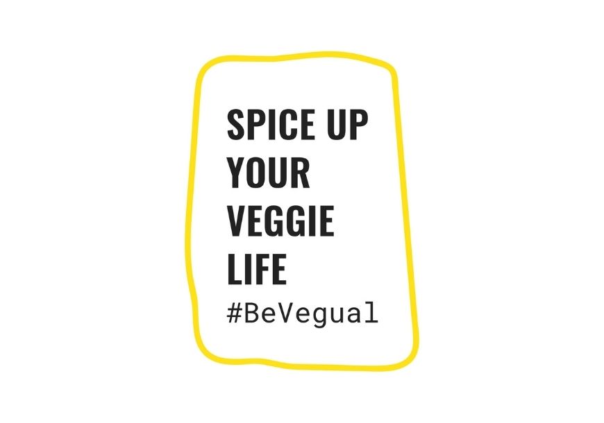 Slogan Spice up your veggie life #BeVegual